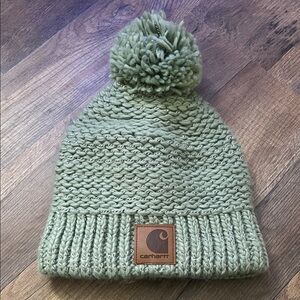 Carhartt ladies super soft mint green  Knit Pom-Pom Hat